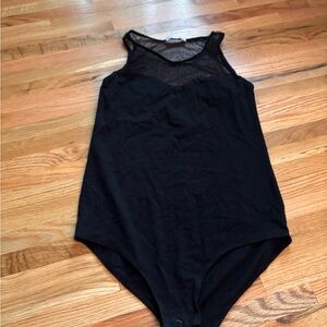 Ambiance Black Mesh Detail Chemise